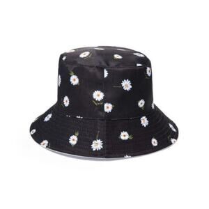 Alice + Olivia Black Daisy Bucket Hat